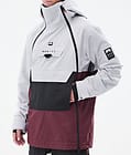 Doom 2021 Bunda na Snowboard Pánské Light Grey/Black/Burgundy, Obrázek 9 z 11