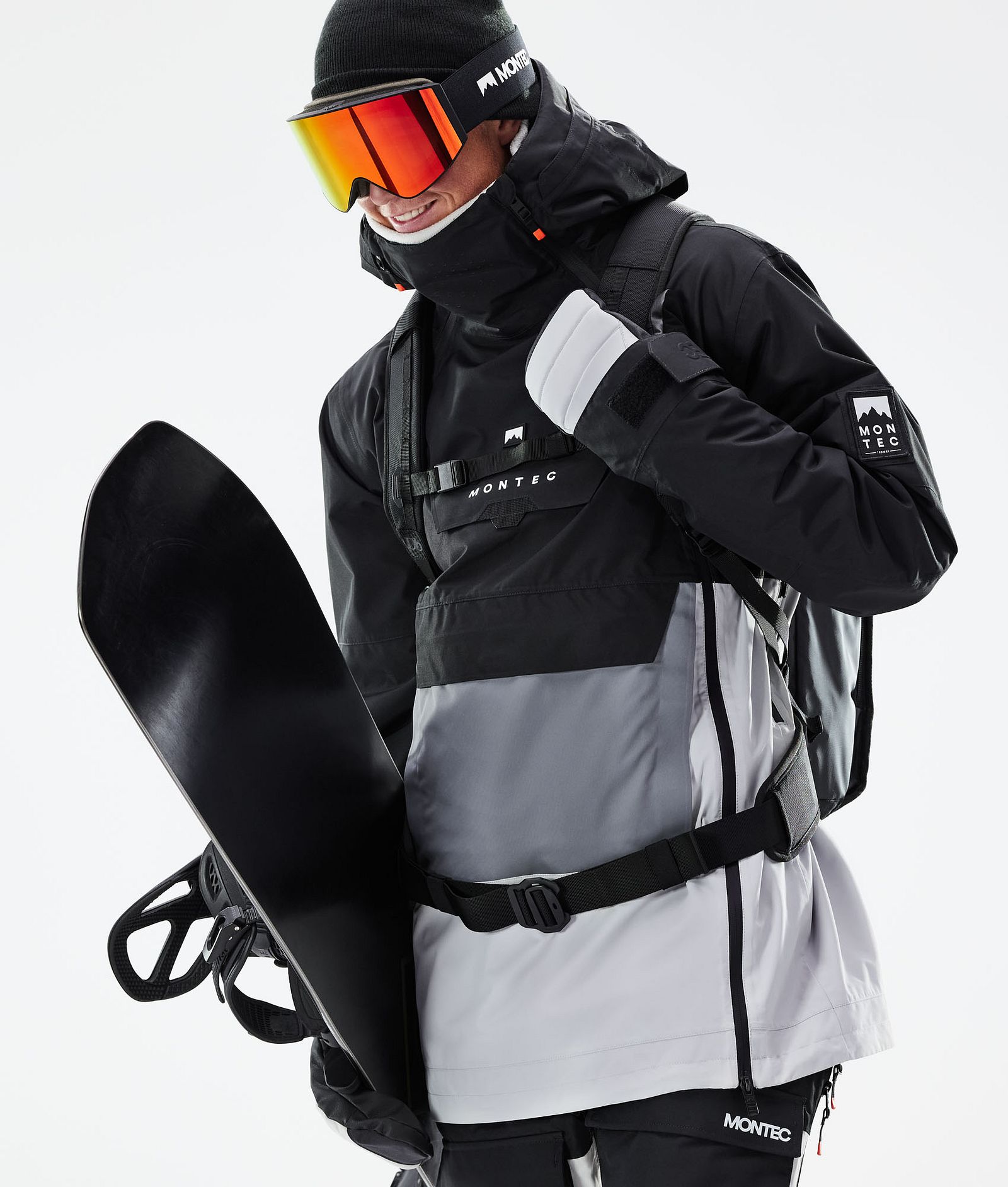 Doom 2021 Kurtka Snowboardowa Mężczyźni Black/Light Pearl/Light Grey, Zdjęcie 2 z 13