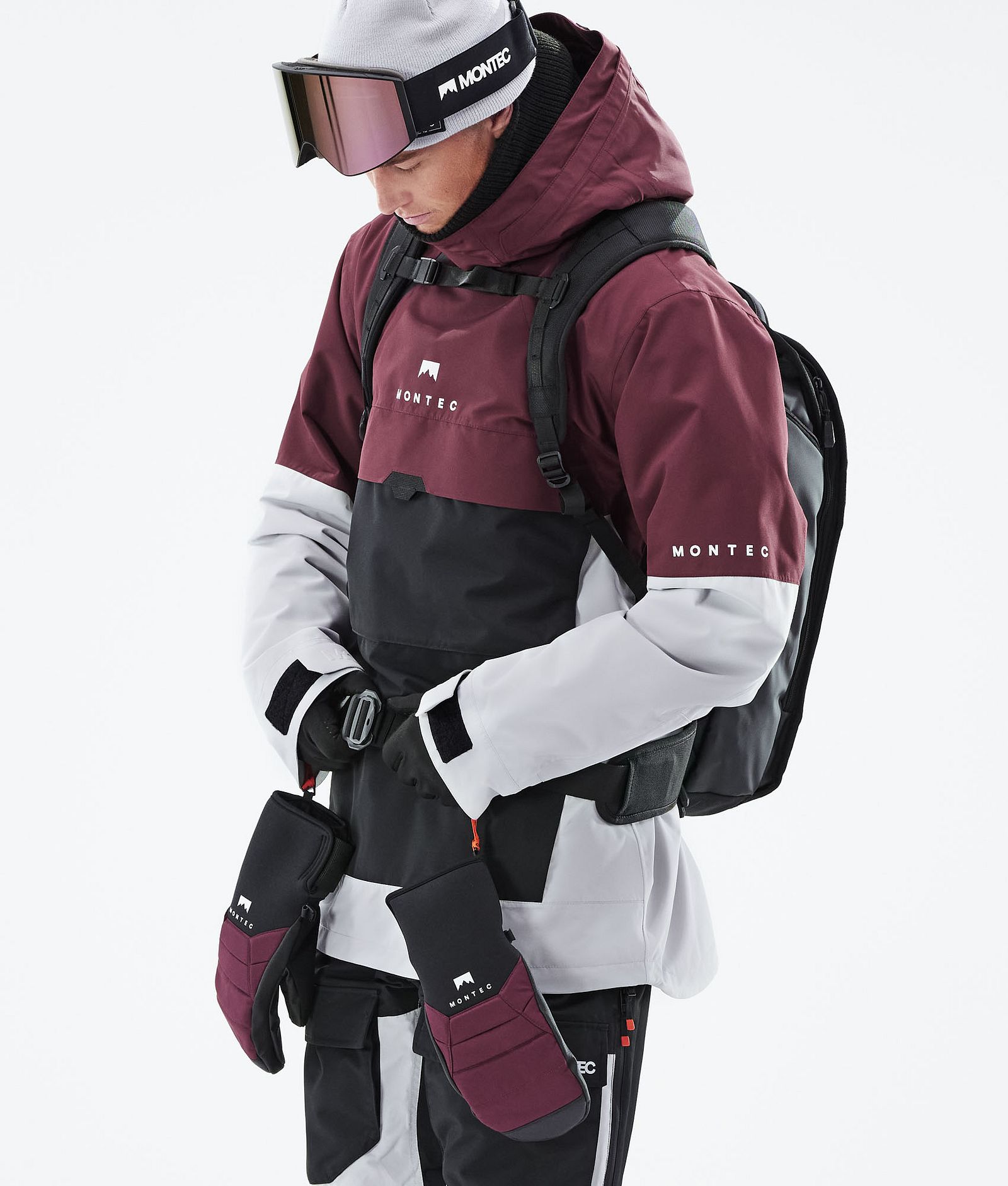 Dune 2021 Bunda na Snowboard Pánské Burgundy/Black/Light Grey, Obrázek 2 z 10