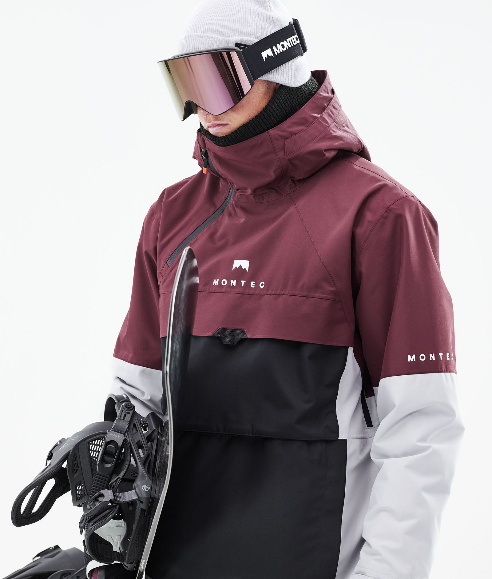 Dune 2021 Bunda na Snowboard Pánské Burgundy/Black/Light Grey, Obrázek 3 z 10