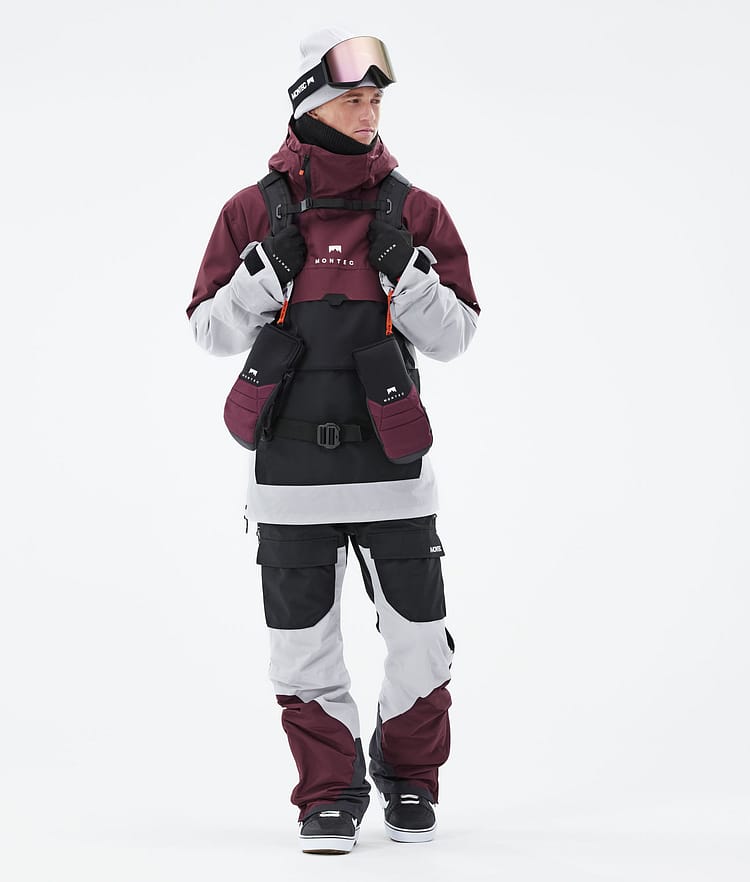 Dune 2021 Bunda na Snowboard Pánské Burgundy/Black/Light Grey, Obrázek 4 z 10