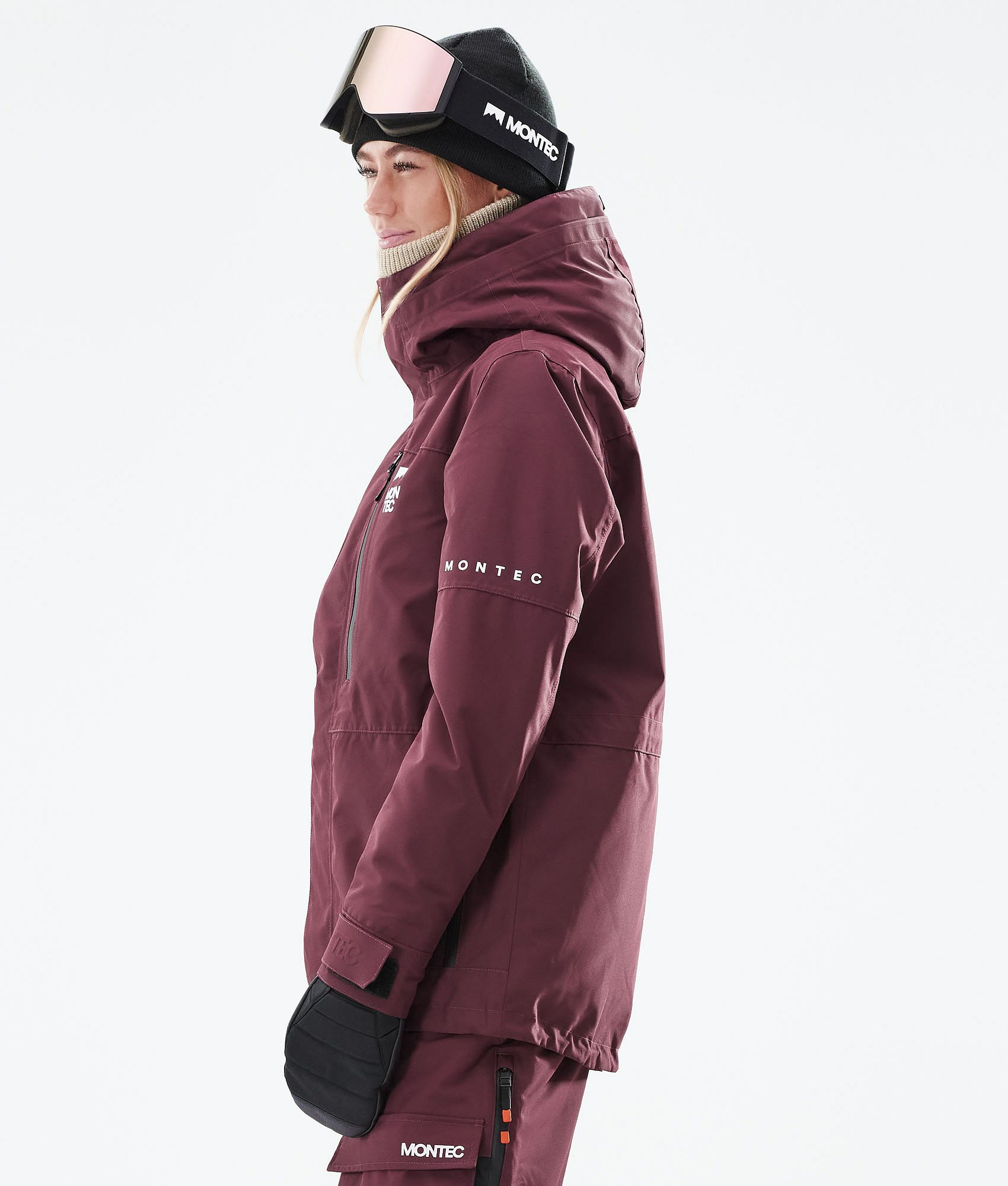 Maroon ski jacket womens best sale