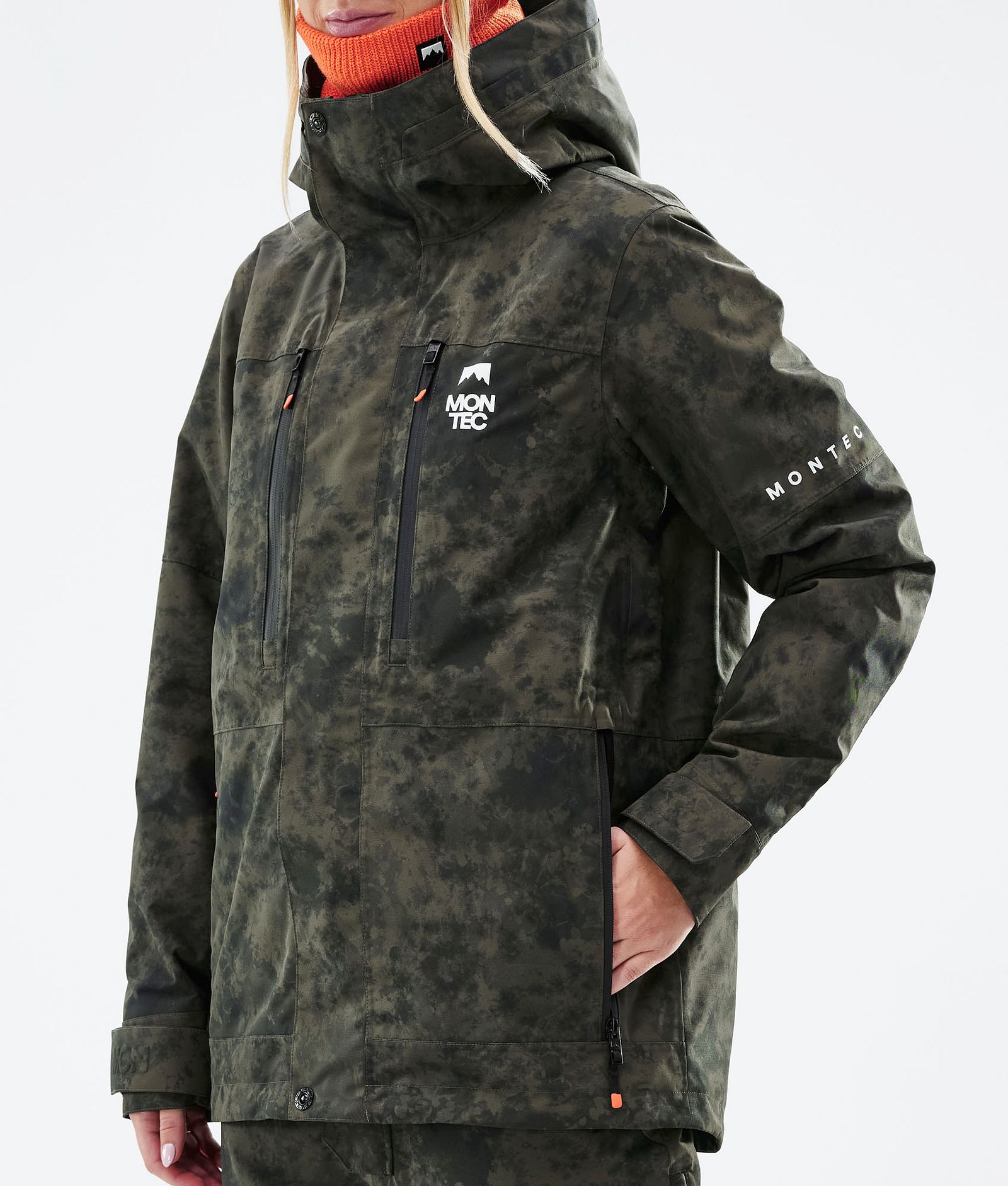 Fawk W 2021 Kurtka Snowboardowa Kobiety Olive Green Tiedye, Zdjęcie 10 z 12