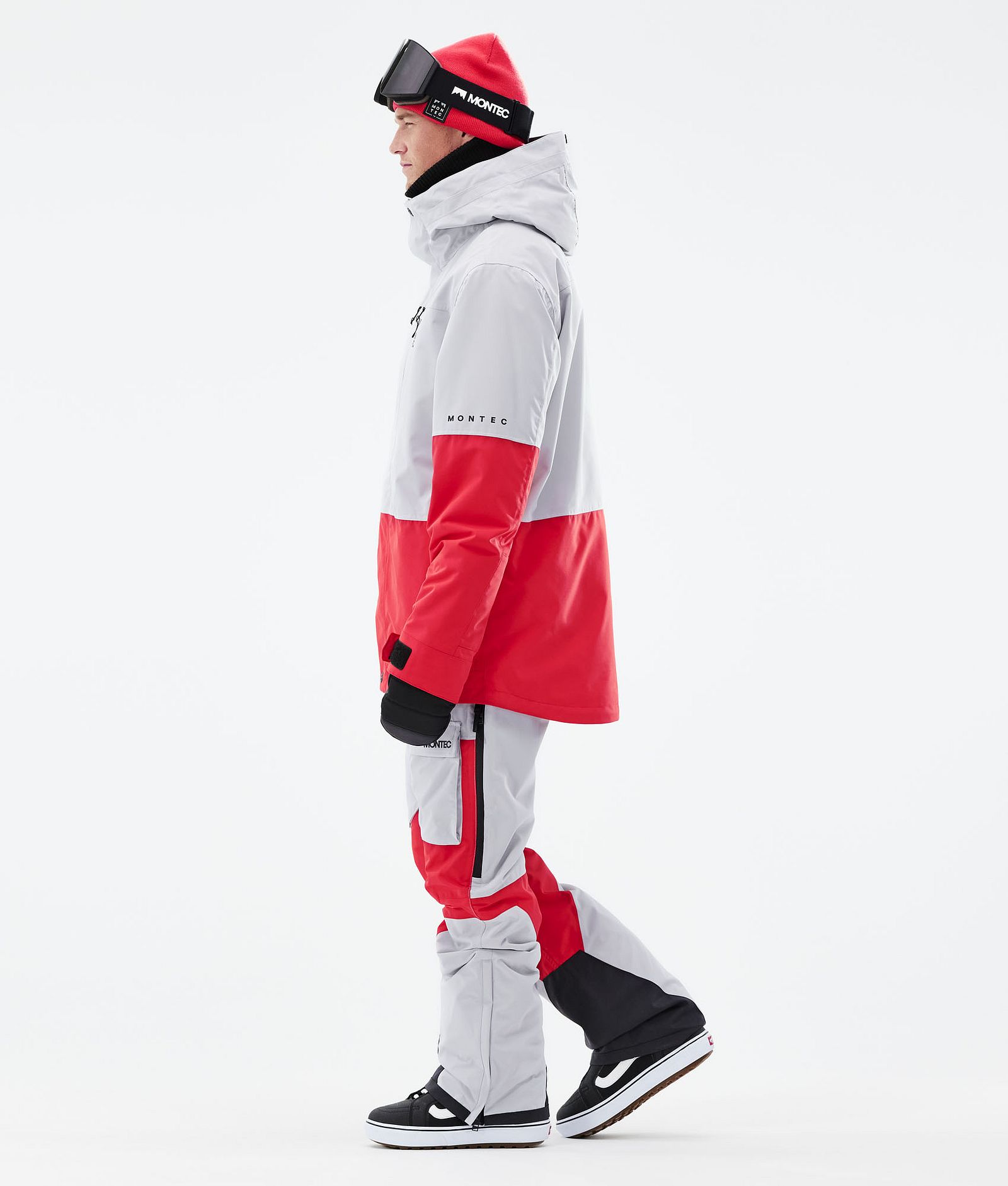 Fawk 2021 Bunda na Snowboard Pánské Light Grey/Red, Obrázek 5 z 11