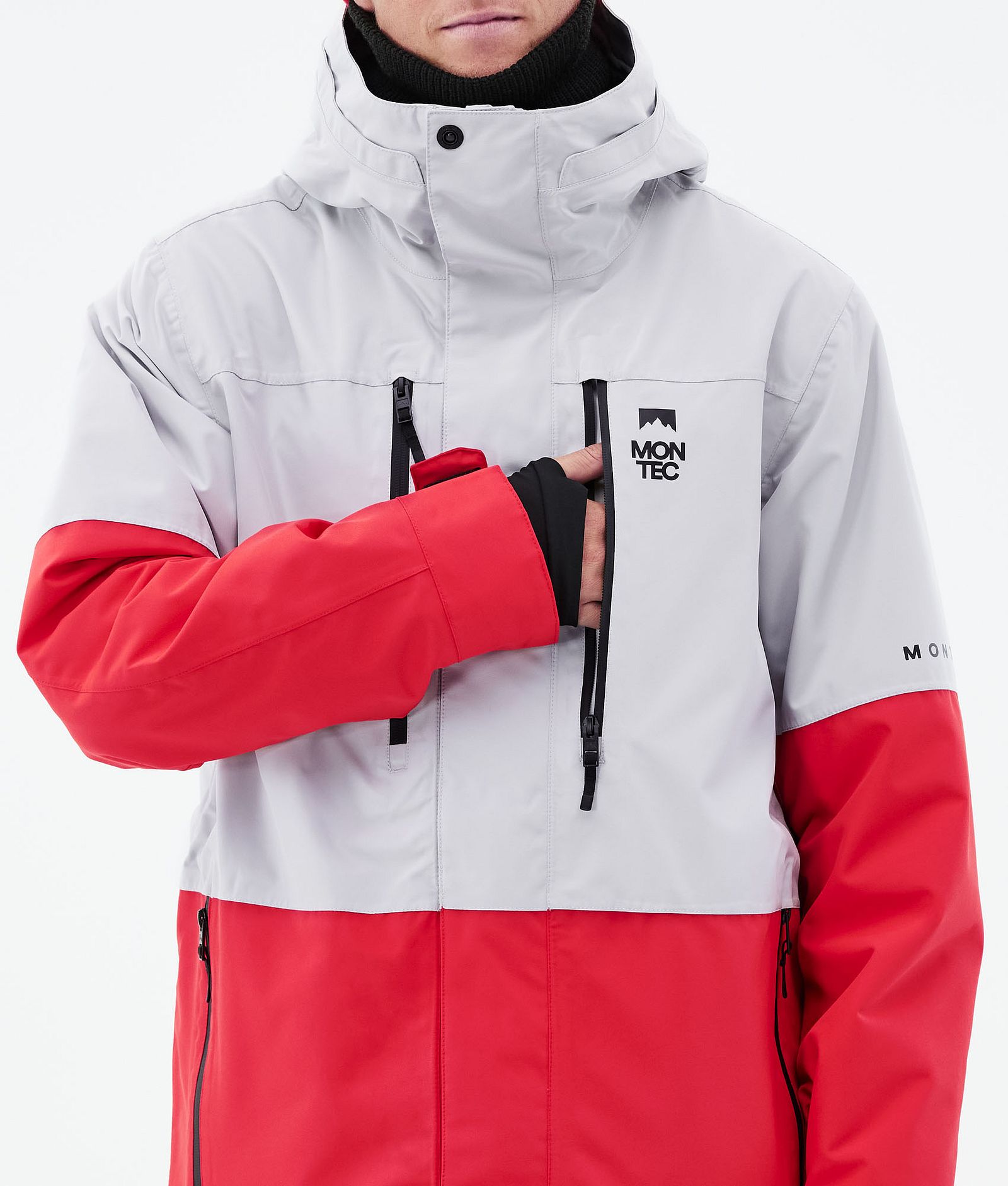 Fawk 2021 Bunda na Snowboard Pánské Light Grey/Red, Obrázek 10 z 11