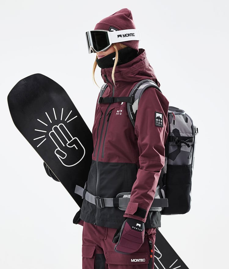 Moss W 2021 Kurtka Snowboardowa Kobiety Burgundy/Black, Zdjęcie 4 z 12