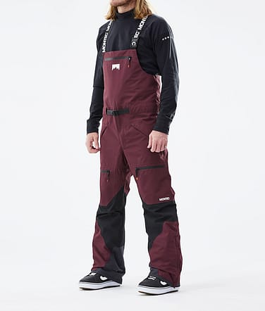 Moss 2021 Kalhoty na Snowboard Pánské Burgundy/Black