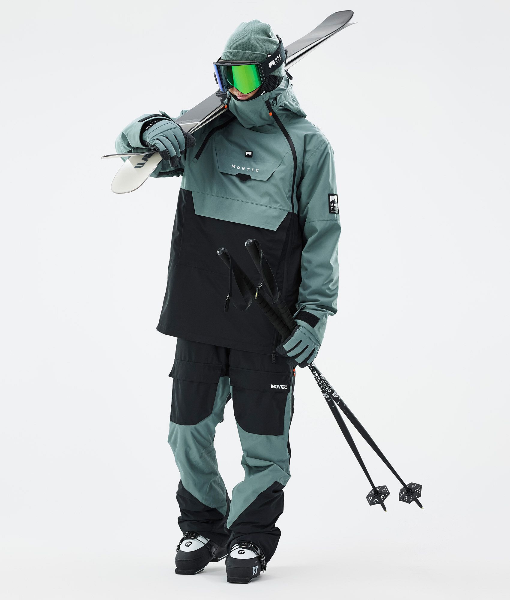 Montec Doom スキージャケット メンズ Atlantic/Black - グリーン 
