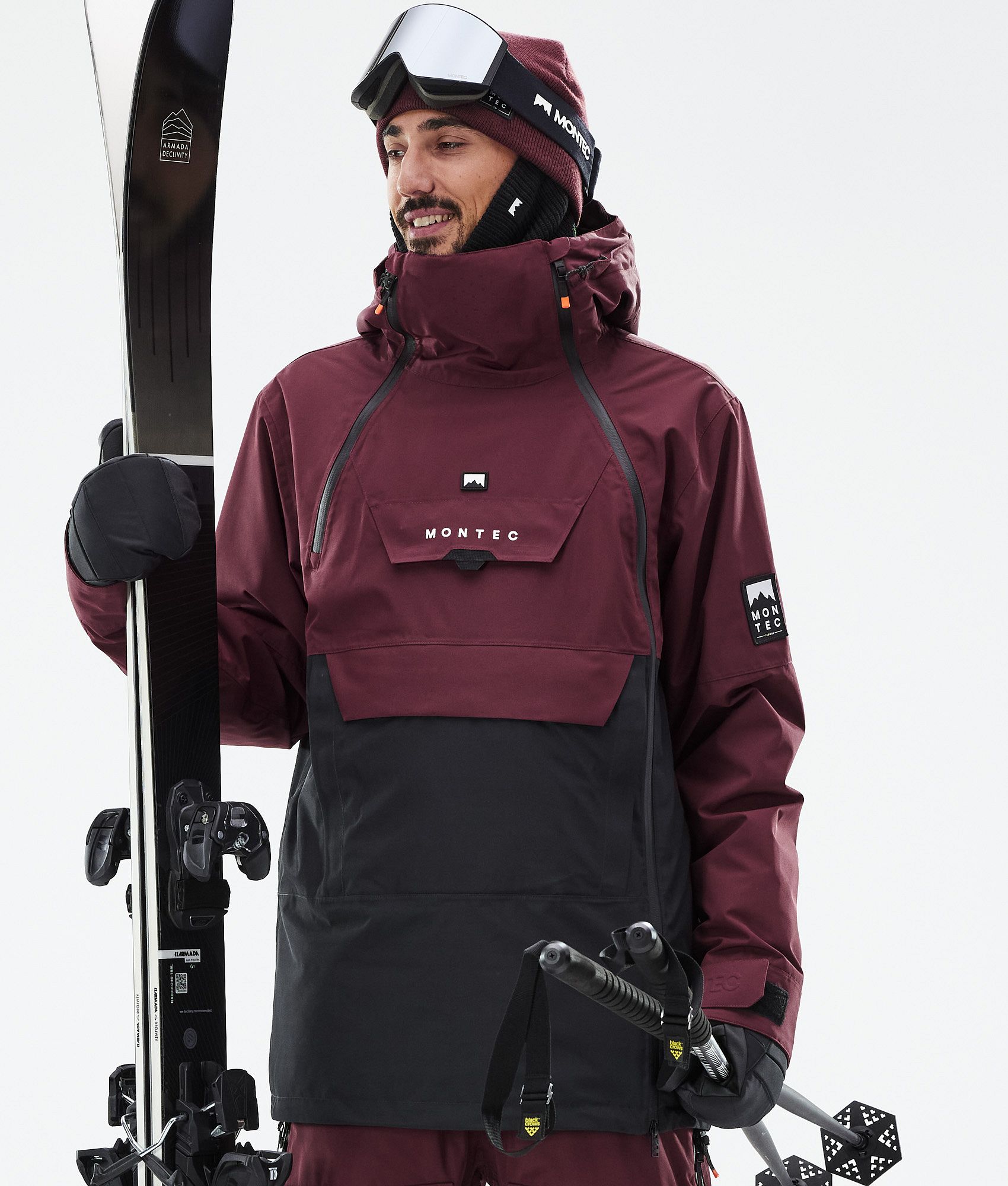 Montec Doom Ski Jacket Men Burgundy Black Montecwear CA