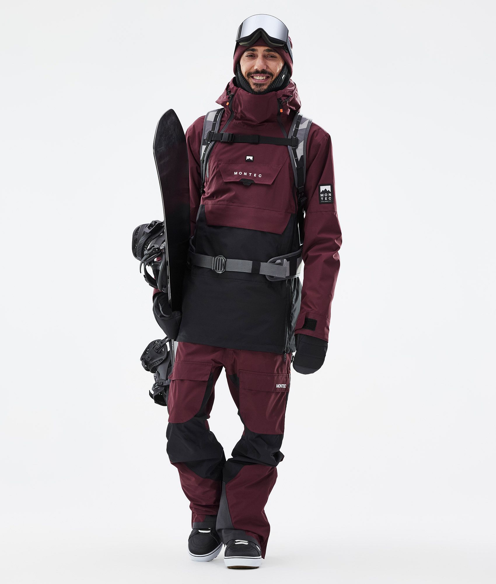 Montec Doom Men's Snowboard Jacket Burgundy/Black