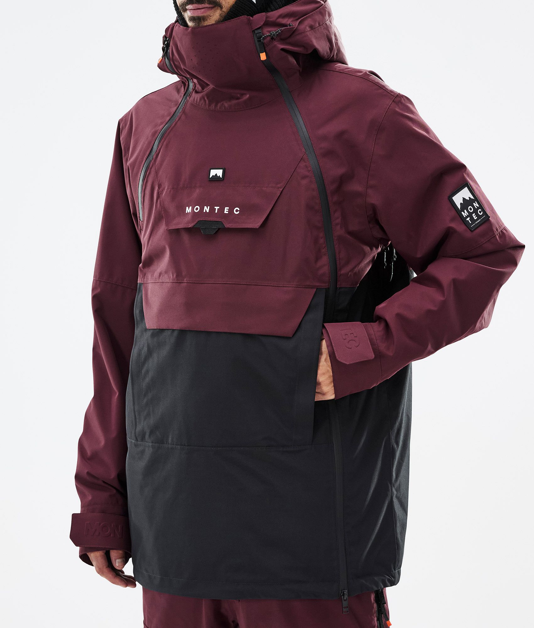 Montec Doom Men's Snowboard Jacket Burgundy/Black