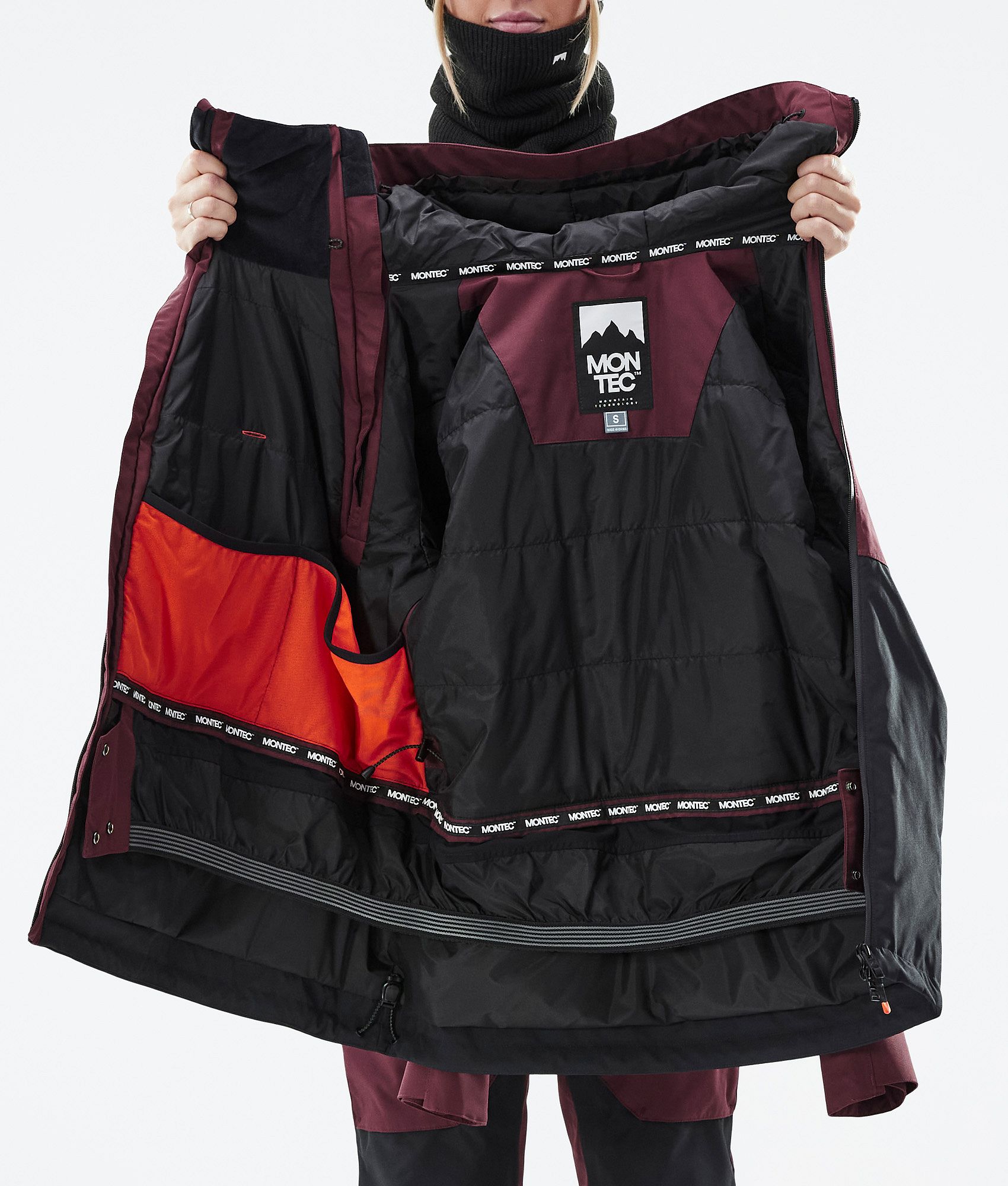 Red and black snowboard hot sale jacket