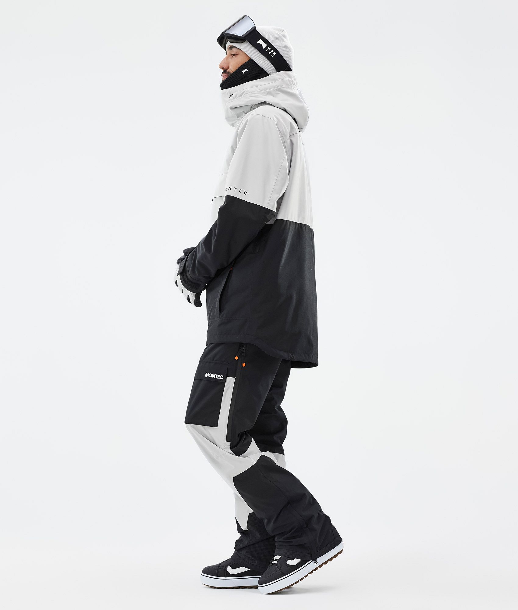 Montec Dune Men's Snowboard Jacket Light Grey/Black