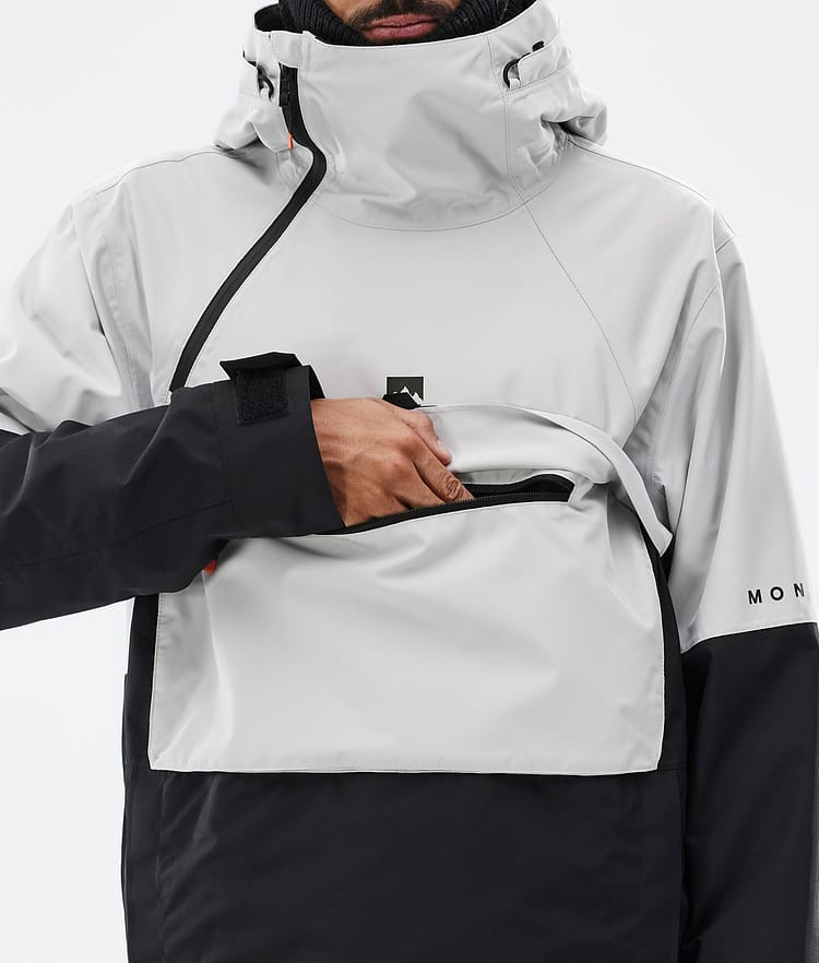 Dune Ski Jacket Men Light Grey/Black, Image 9 of 9