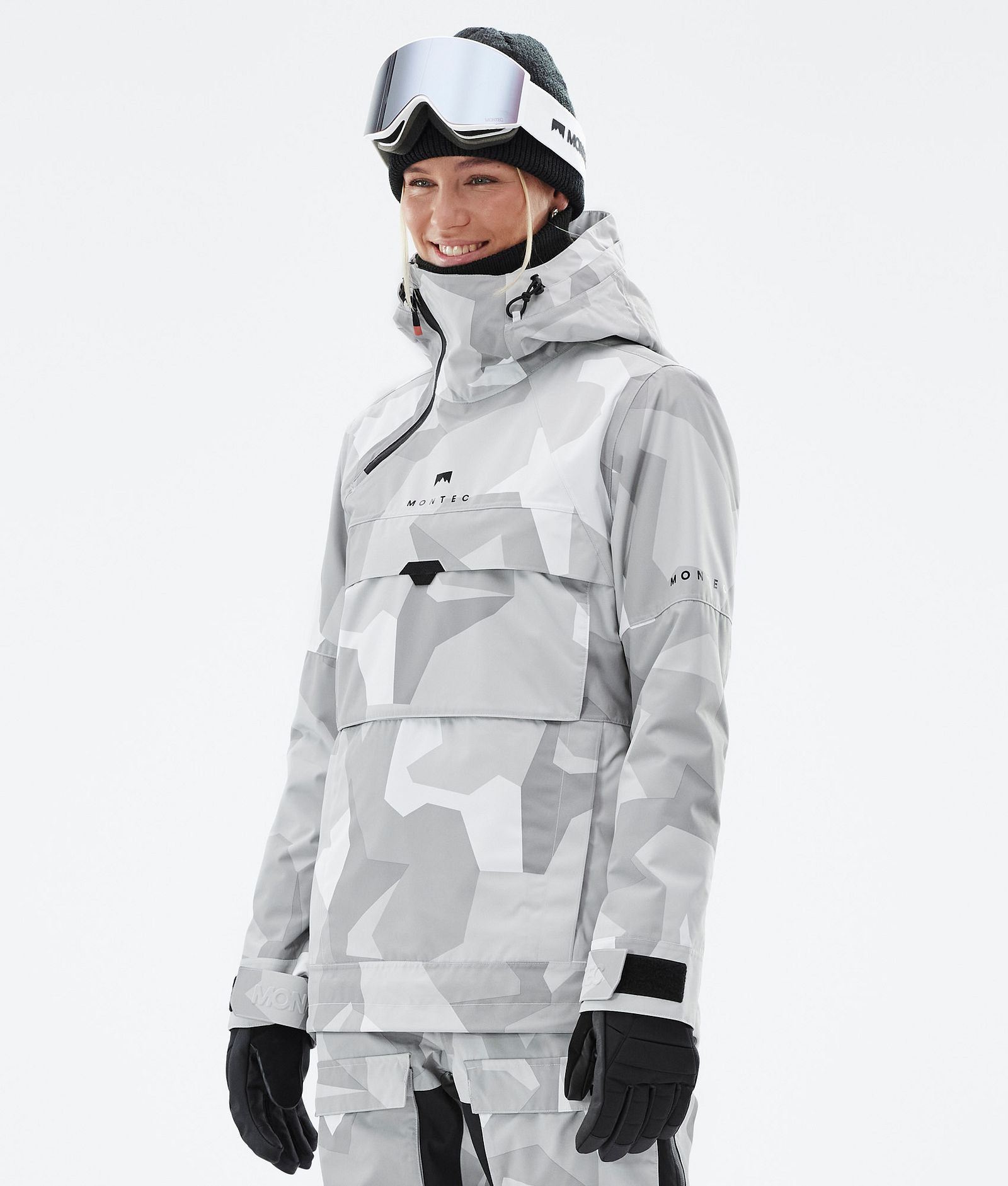 LADIES TOPSHOP SNO Ski Jacket White and Silver Camouflage Size 10