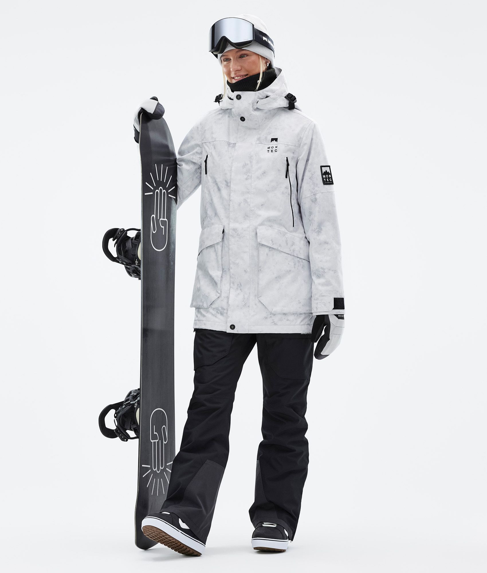 Black and best sale white snowboard jacket