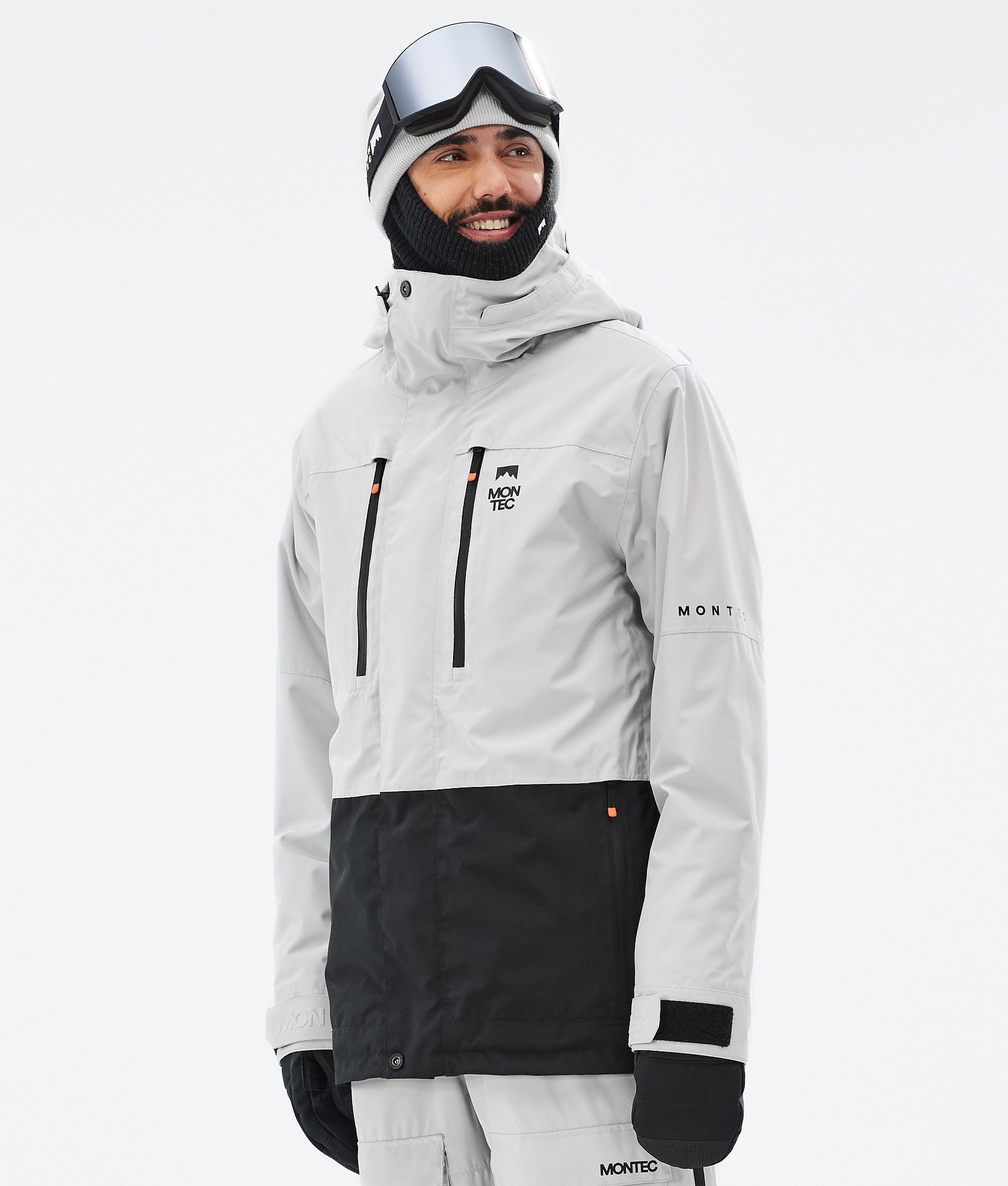 Montec Fawk Ski Jacket Men Light Grey Black