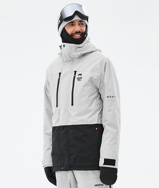 Fawk Snowboard Jacket Men Light Grey/Black