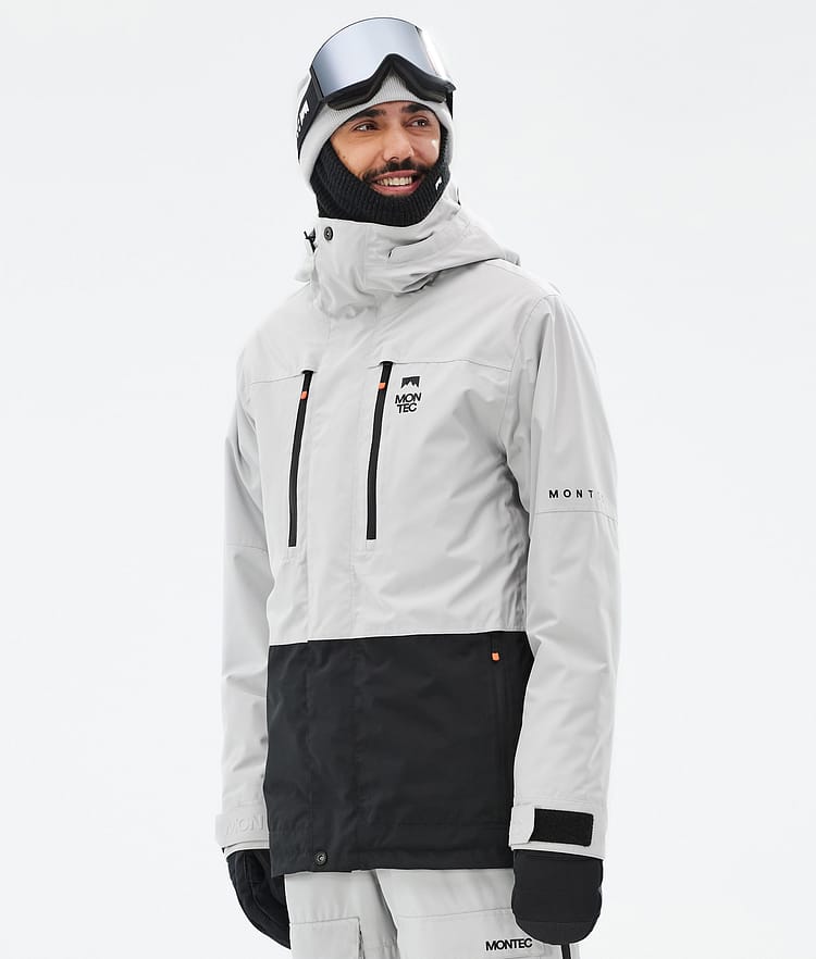 Fawk Snowboard Jacket Men Light Grey/Black, Image 1 of 10