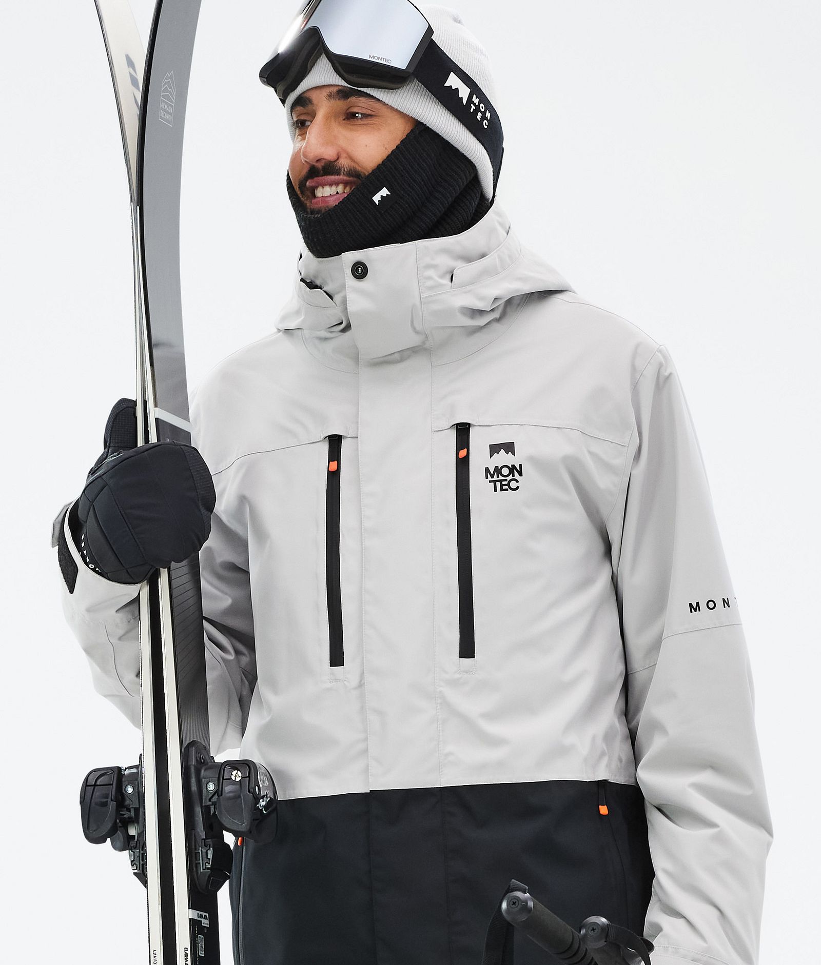 Fawk Veste de Ski Homme Light Grey/Black, Image 2 sur 10