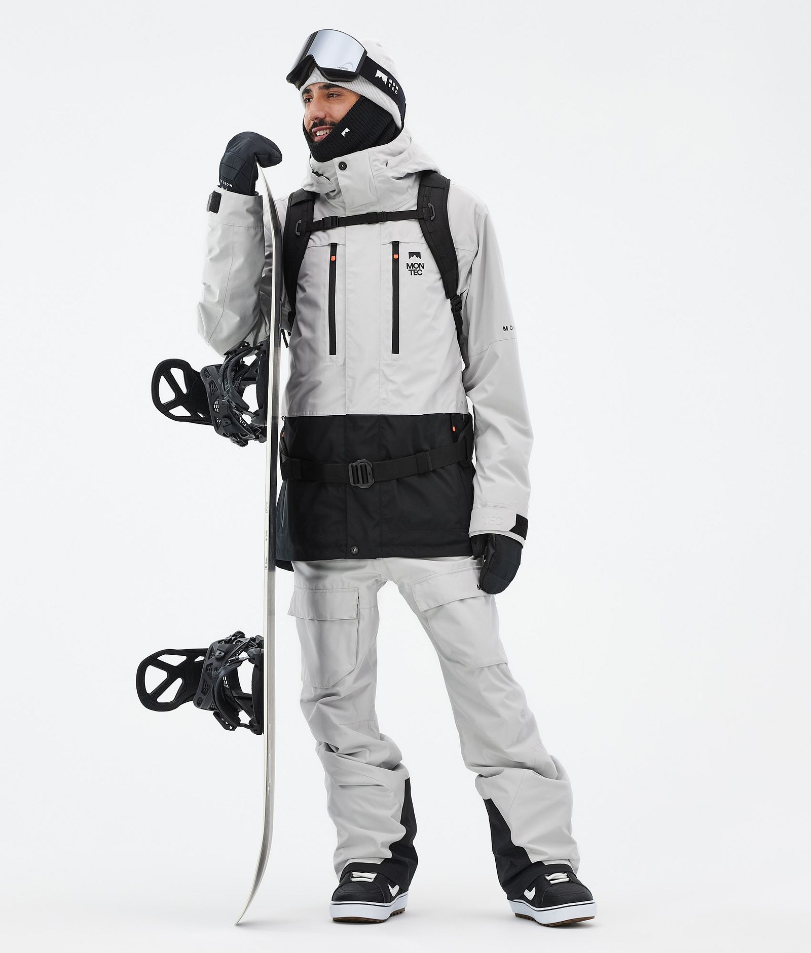 Fawk Snowboardjakke Herre Light Grey/Black, Bilde 3 av 10