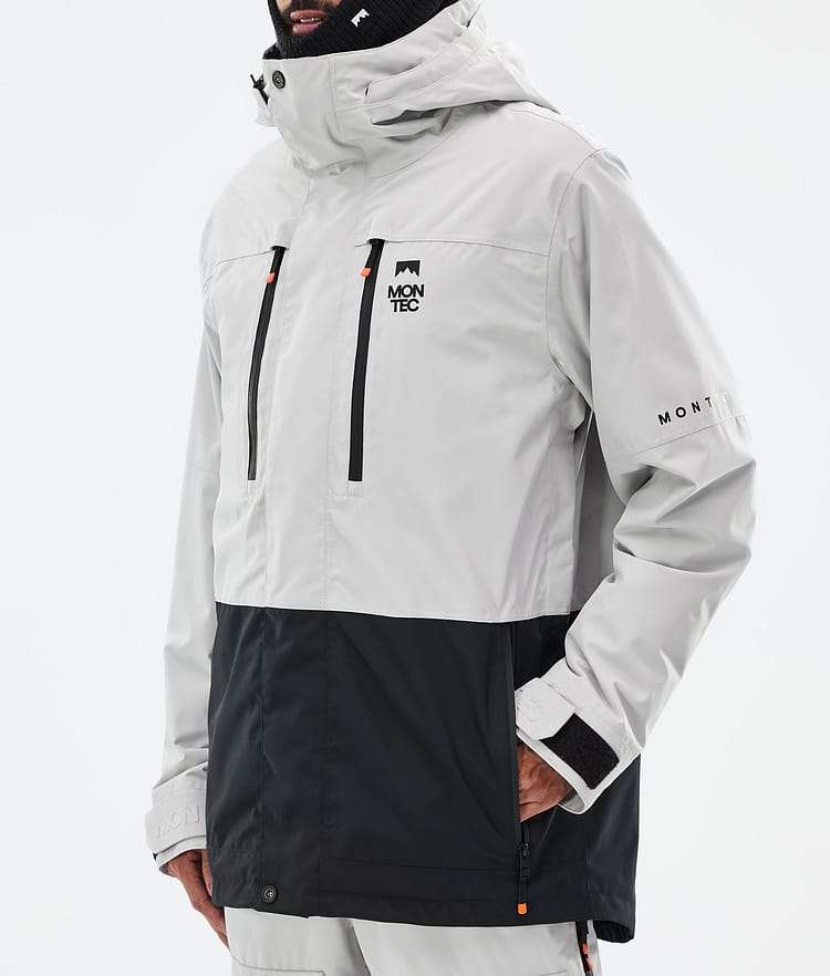 Fawk Snowboard Jacket Men Light Grey/Black, Image 8 of 10