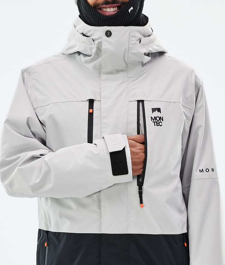 Fawk Snowboard Jacket Men Light Grey/Black, Image 9 of 10