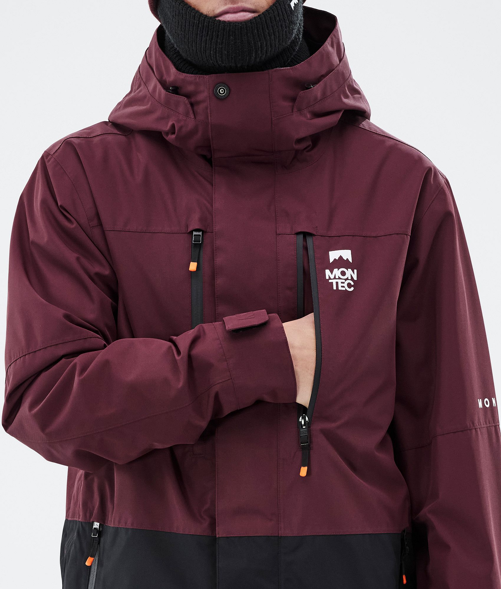 Montec Fawk Ski Jacket Men Burgundy/Black | Montecwear CA