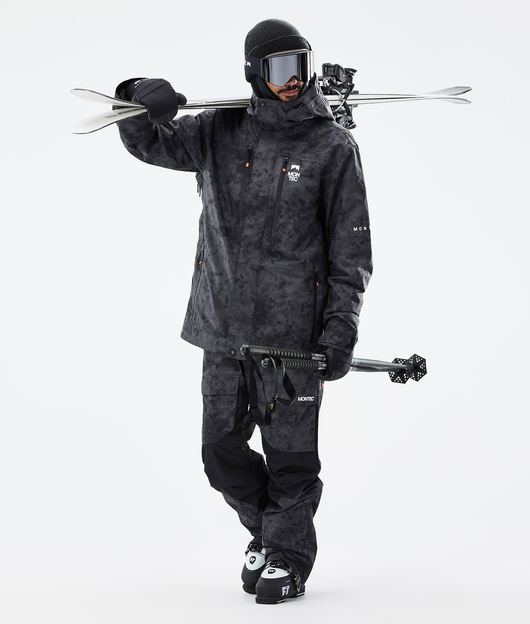 Montec Fawk Ski Jacket Men Black Tiedye | Montecwear.com