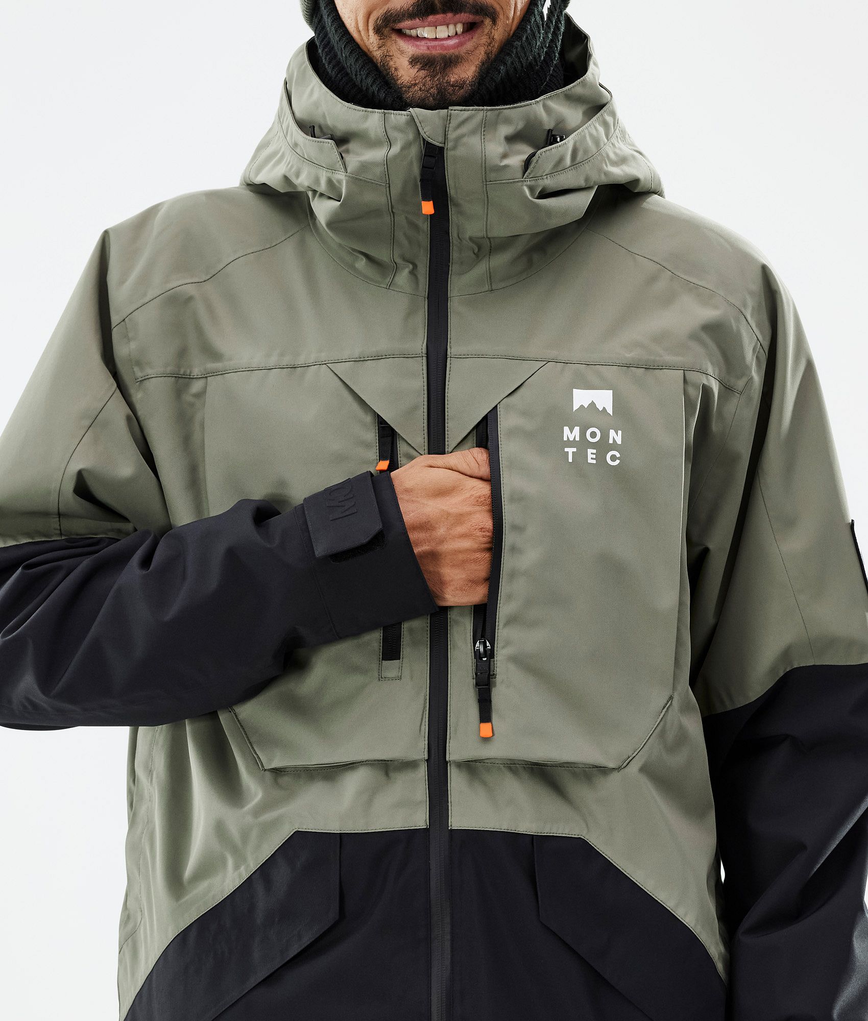 Montec Arch Snowboard Jacket Men Greenish/Black | Montecwear CA