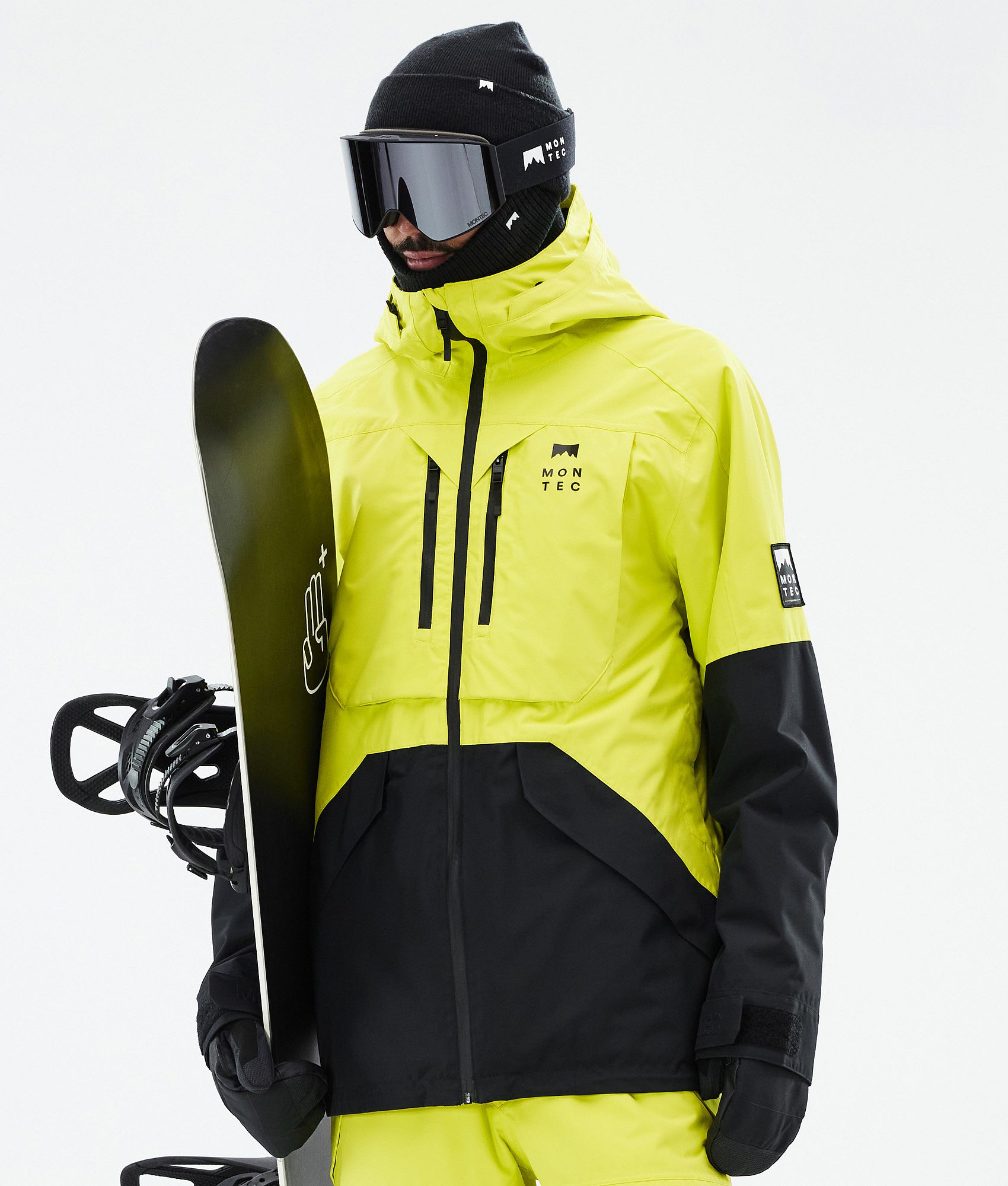 Montec Arch Men s Snowboard Jacket Bright Yellow Black