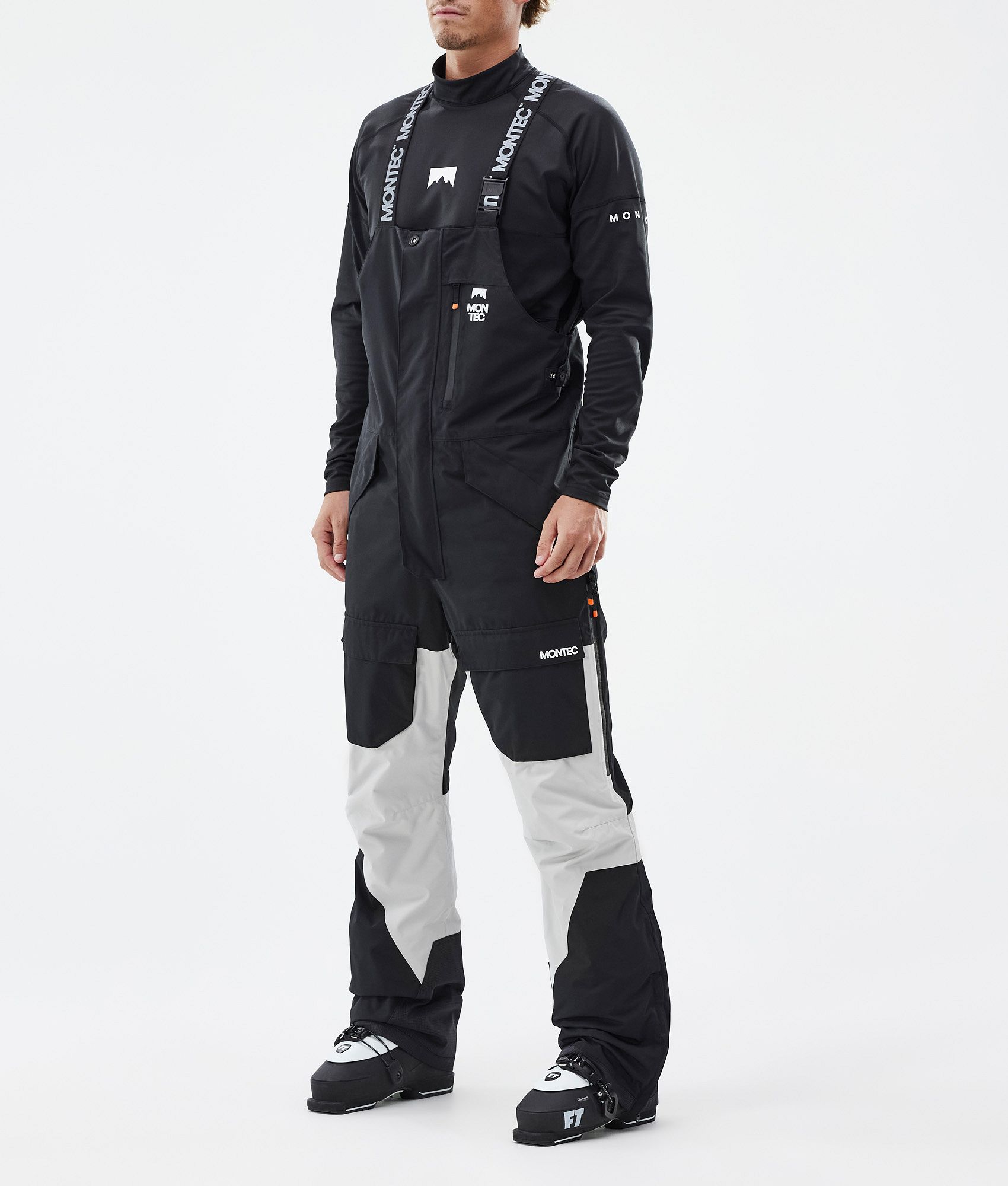 Montec Fawk スキーパンツ メンズ Black/Light Grey - ブラック | Montecwear.com