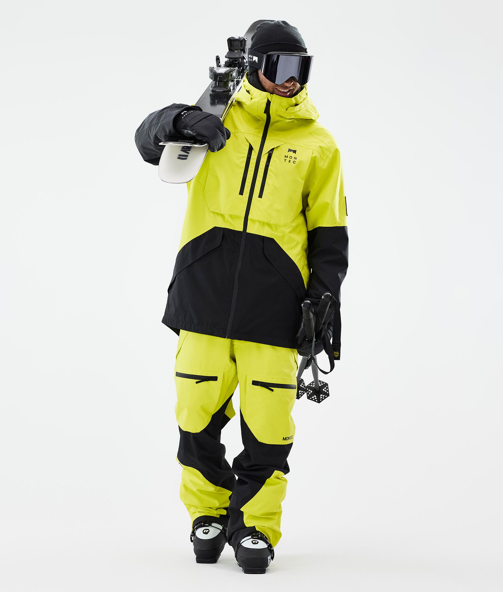 Pantalon de ski online jaune fluo