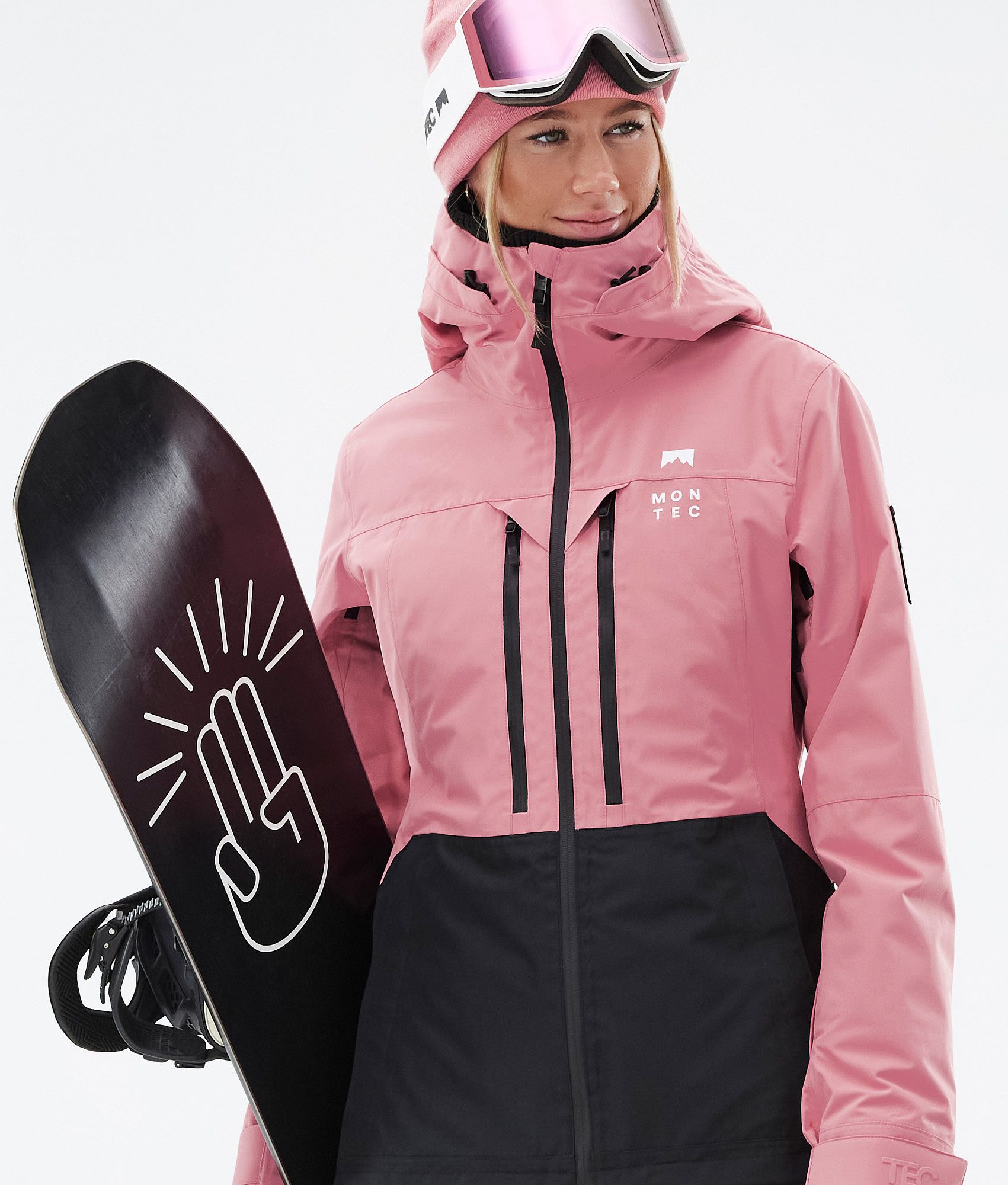 Baby pink snowboard on sale jacket