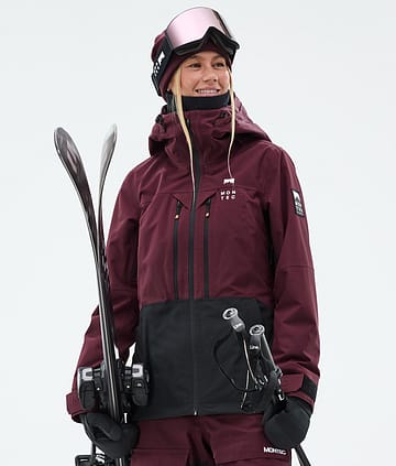 Moss W Ski Jacket Women Burgundy/Black