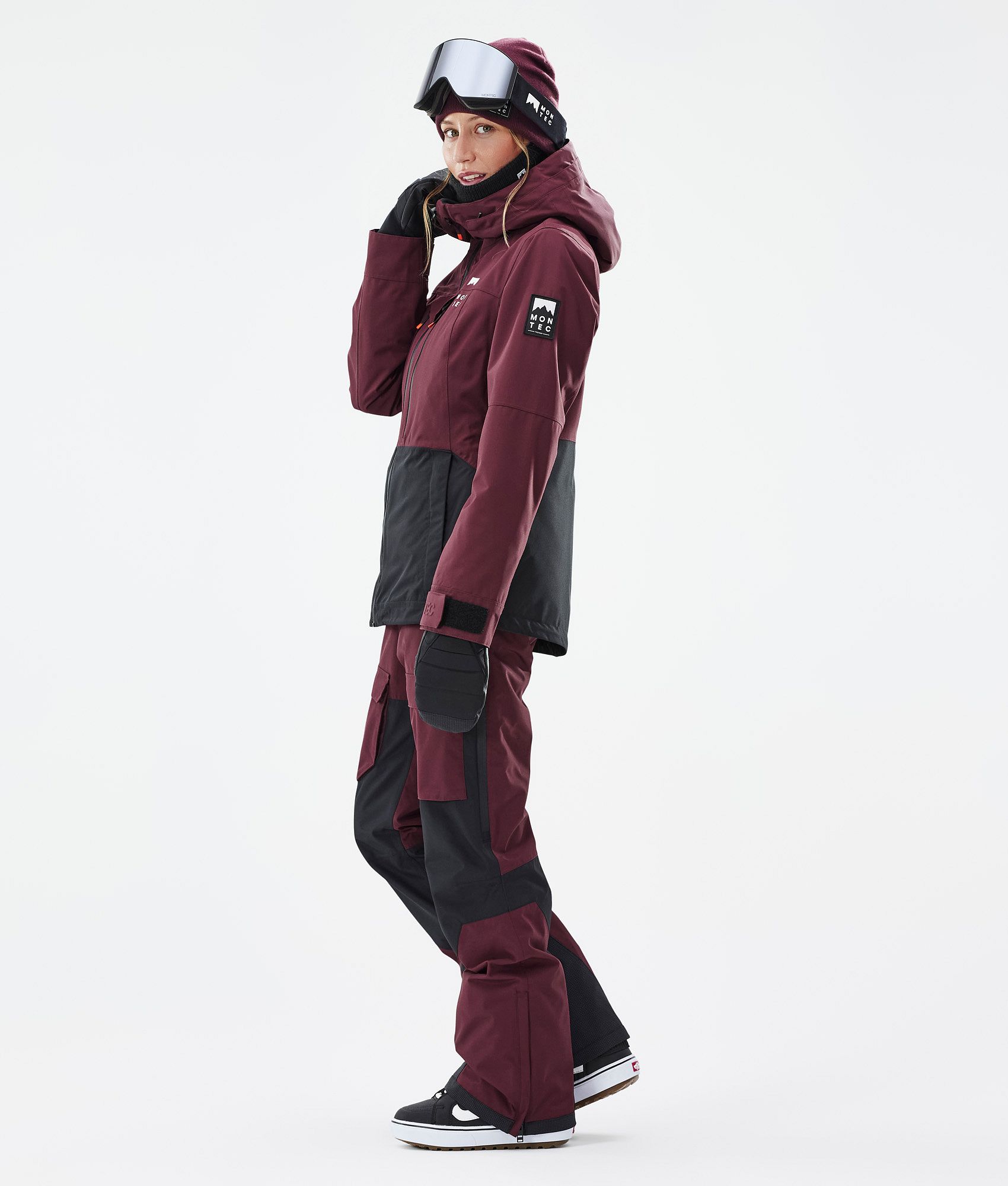 Montec Moss W Snowboard Jacket Women Burgundy/Black | Montecwear.com