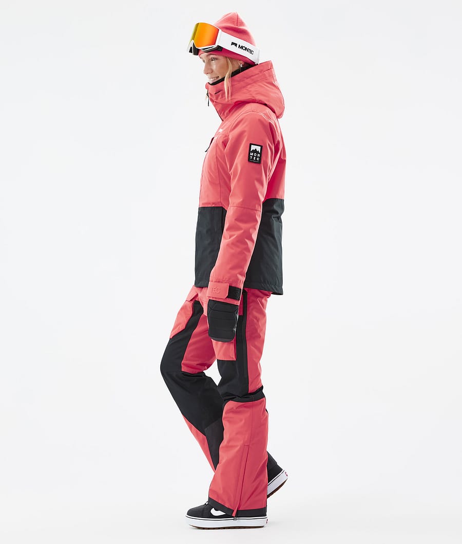 Montec Moss W Snowboard Jacket Women Coral/Black | Montecwear.com