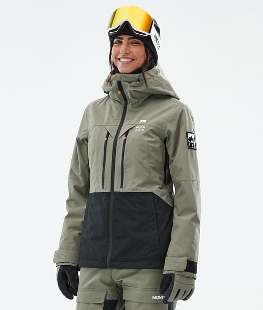 Moss W Skijacke Damen Greenish/Black