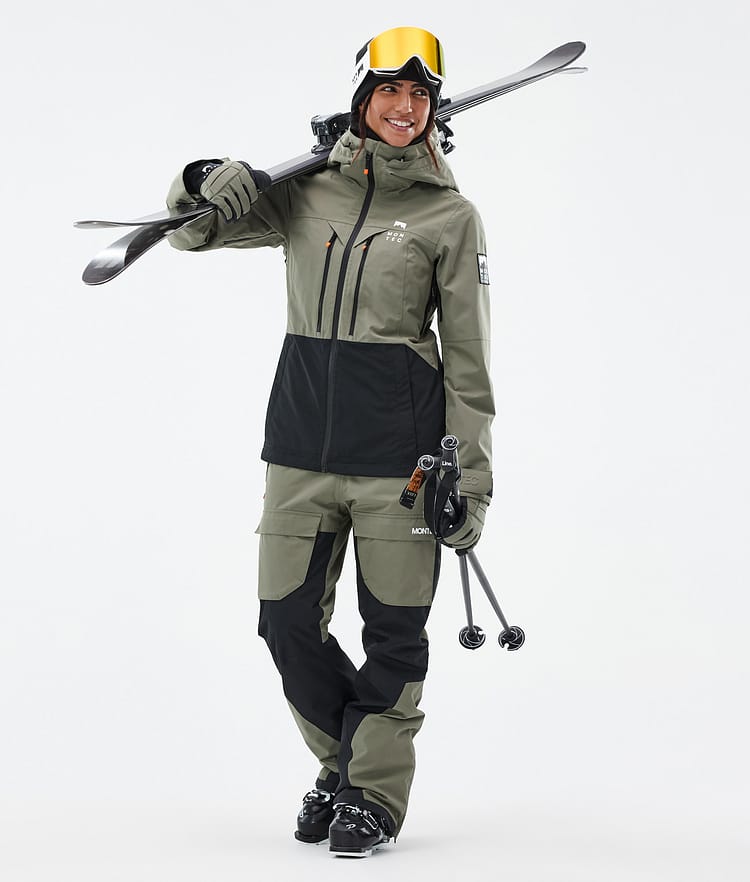 Moss W Ski jas Dames Greenish/Black, Afbeelding 2 van 9