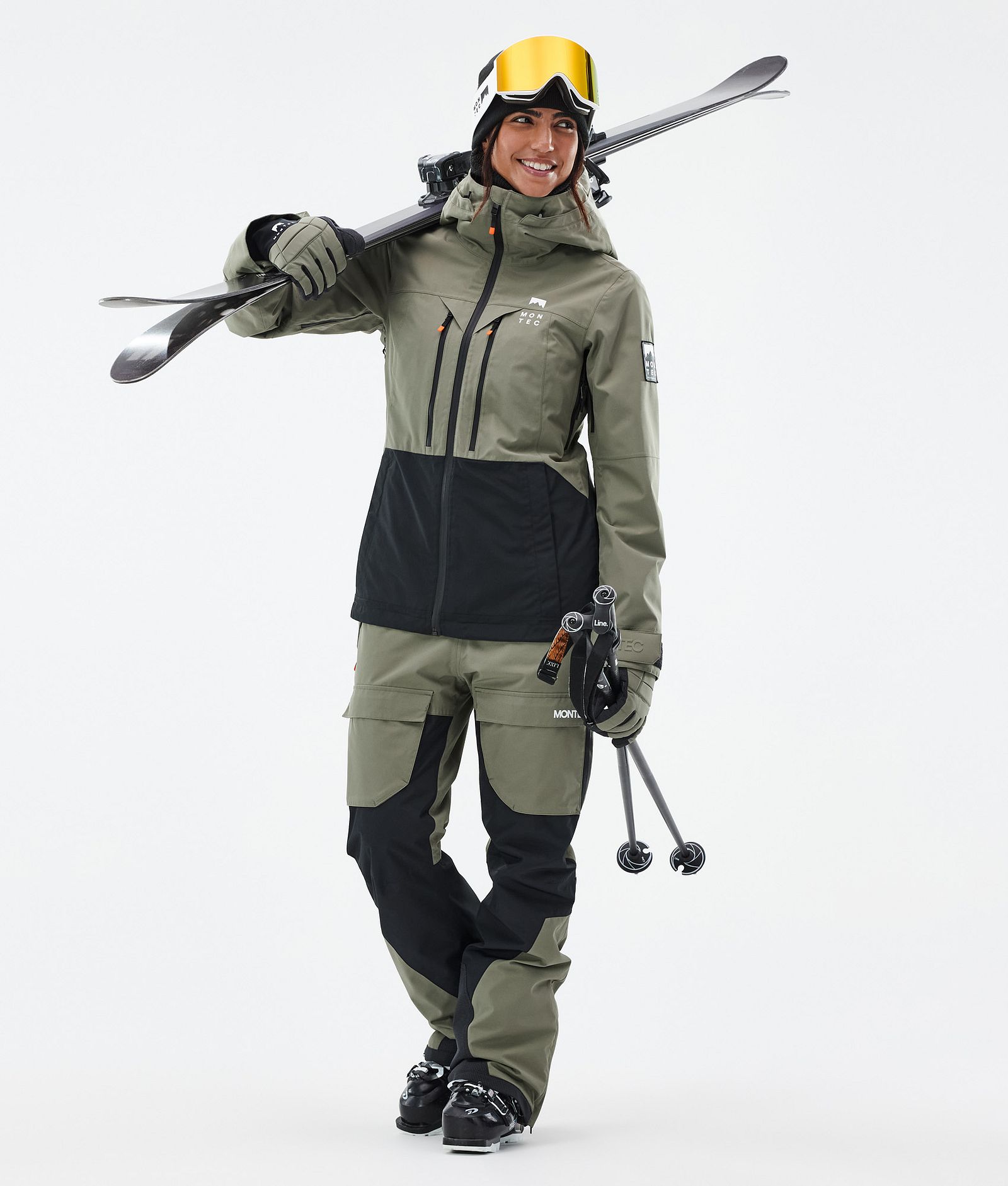 Moss W Ski jas Dames Greenish/Black, Afbeelding 3 van 10