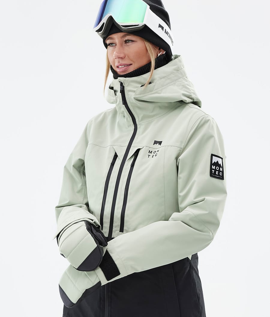 Montec Moss W Snowboard Jacket Women Soft Green/Black | Montecwear.com