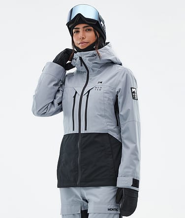 Moss W Skijacke Damen Soft Blue/Black