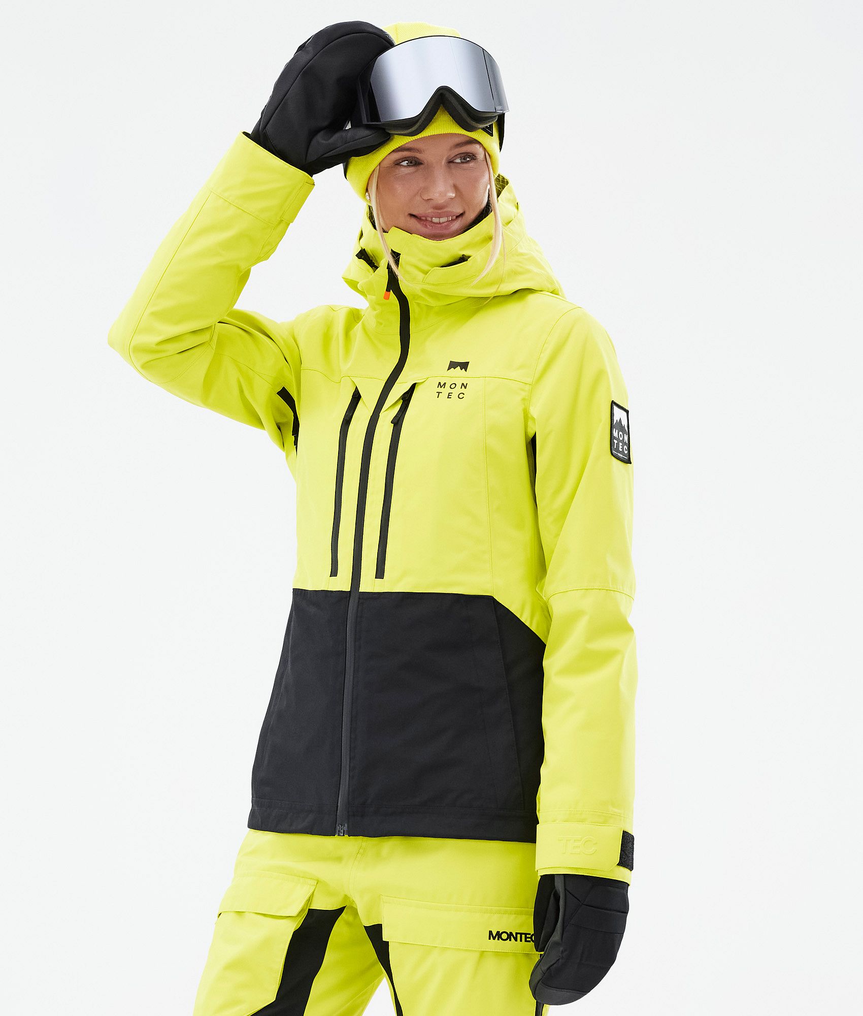 Montec Moss W Veste de Ski Femme Bright Yellow Black