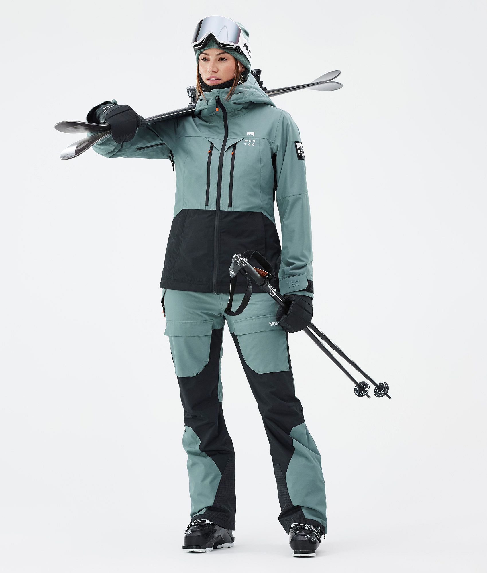 Montec Fawk W Women's Ski Pants Soft Green/Black