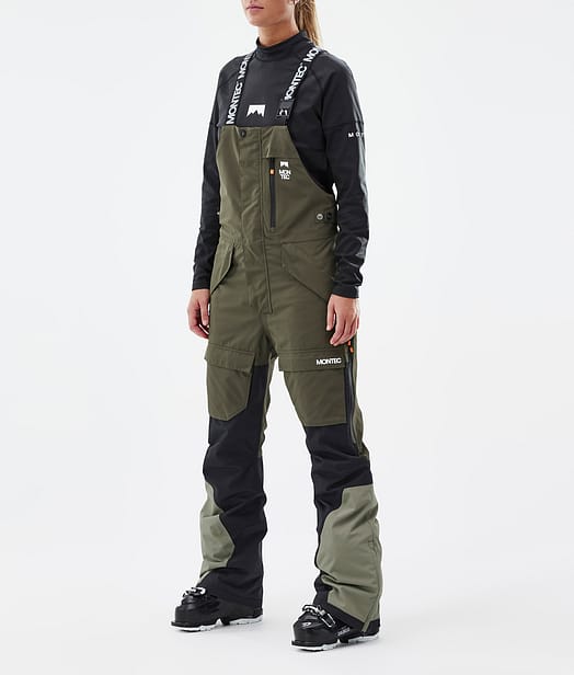 Fawk W スキーパンツ レディース Olive Green/Black/Greenish