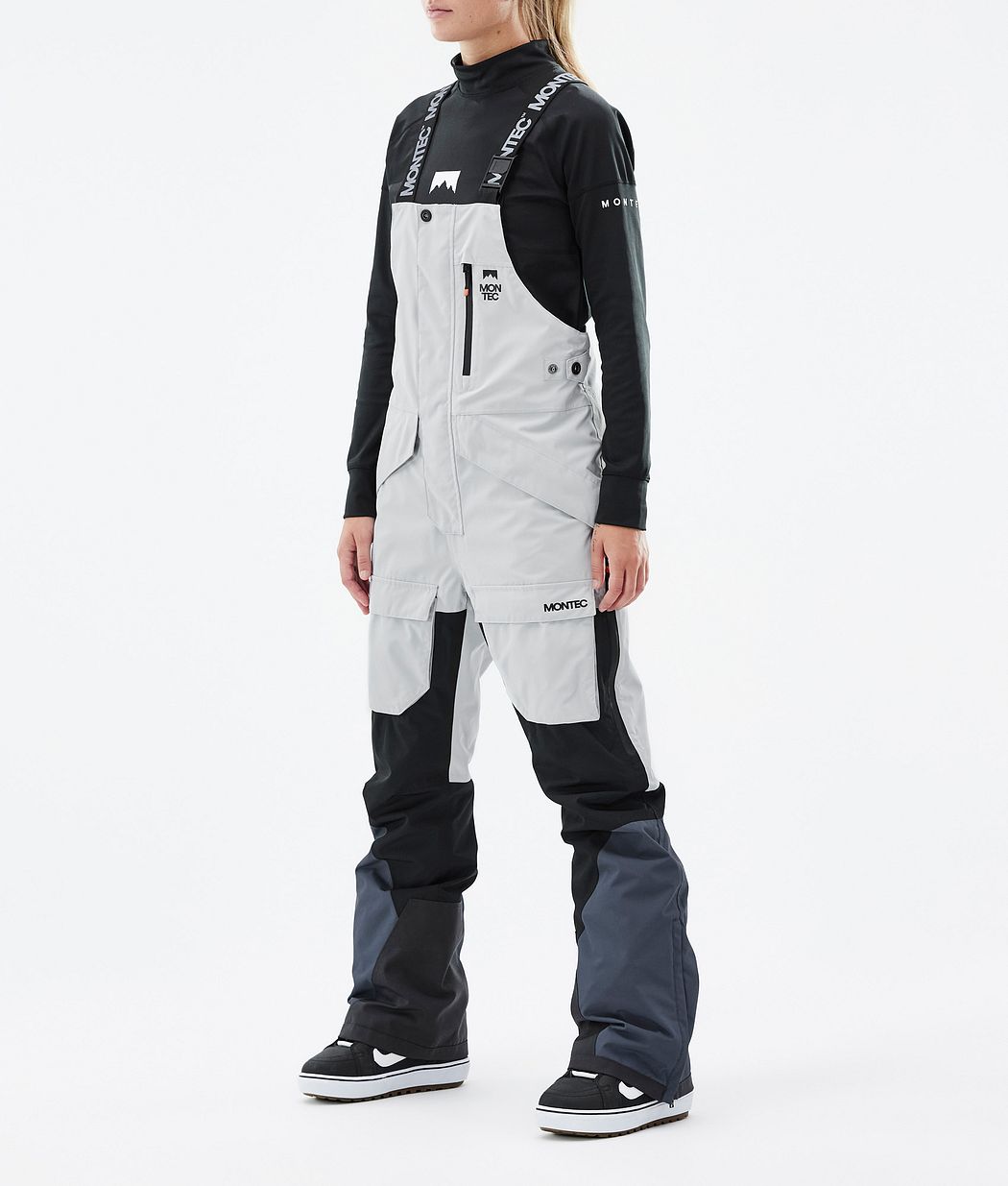 Montec Fawk W Women's Snowboard Pants Light Grey/Black/Metal Blue ...
