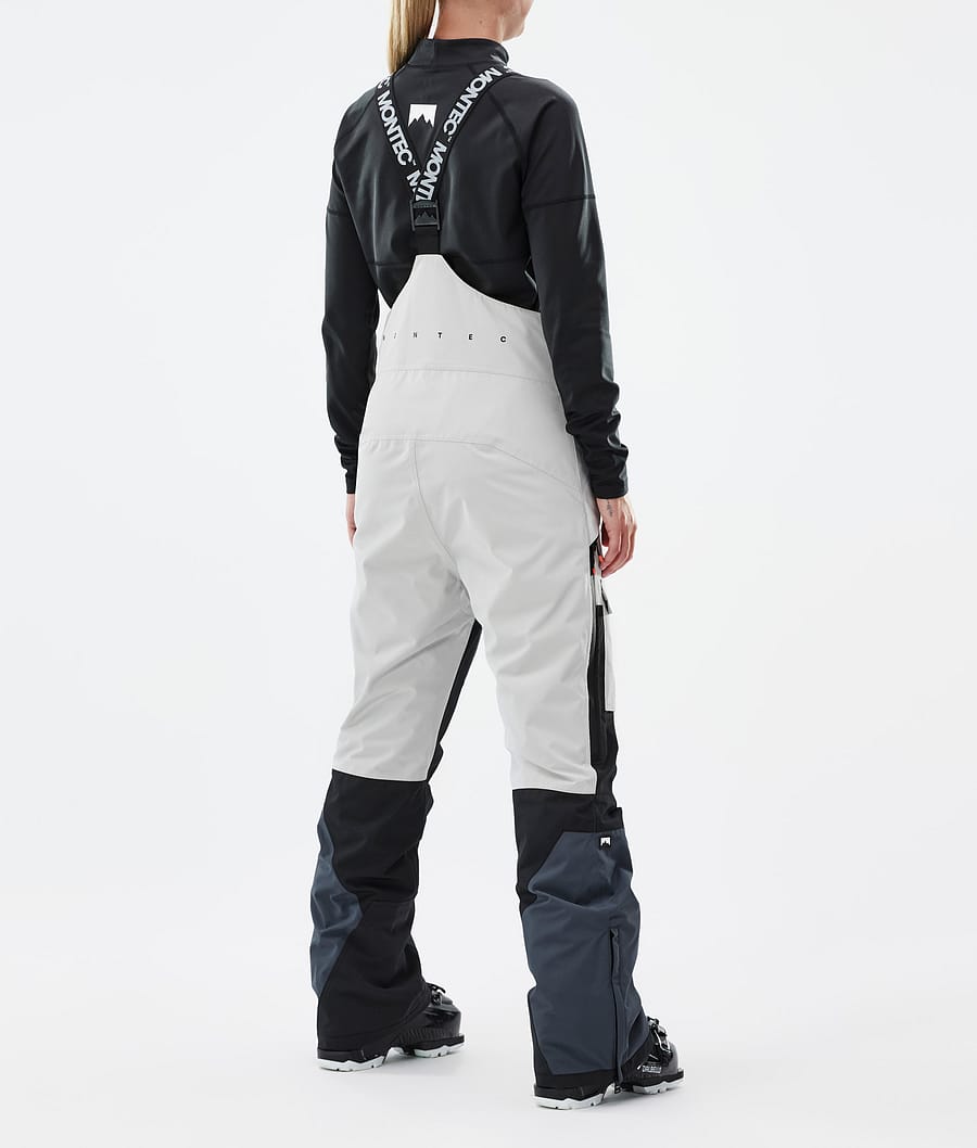 Montec Fawk W Ski Pants Women Light Grey/Black/Metal Blue | Montecwear.com