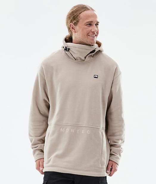 Delta Fleece Hoodie Men Sand