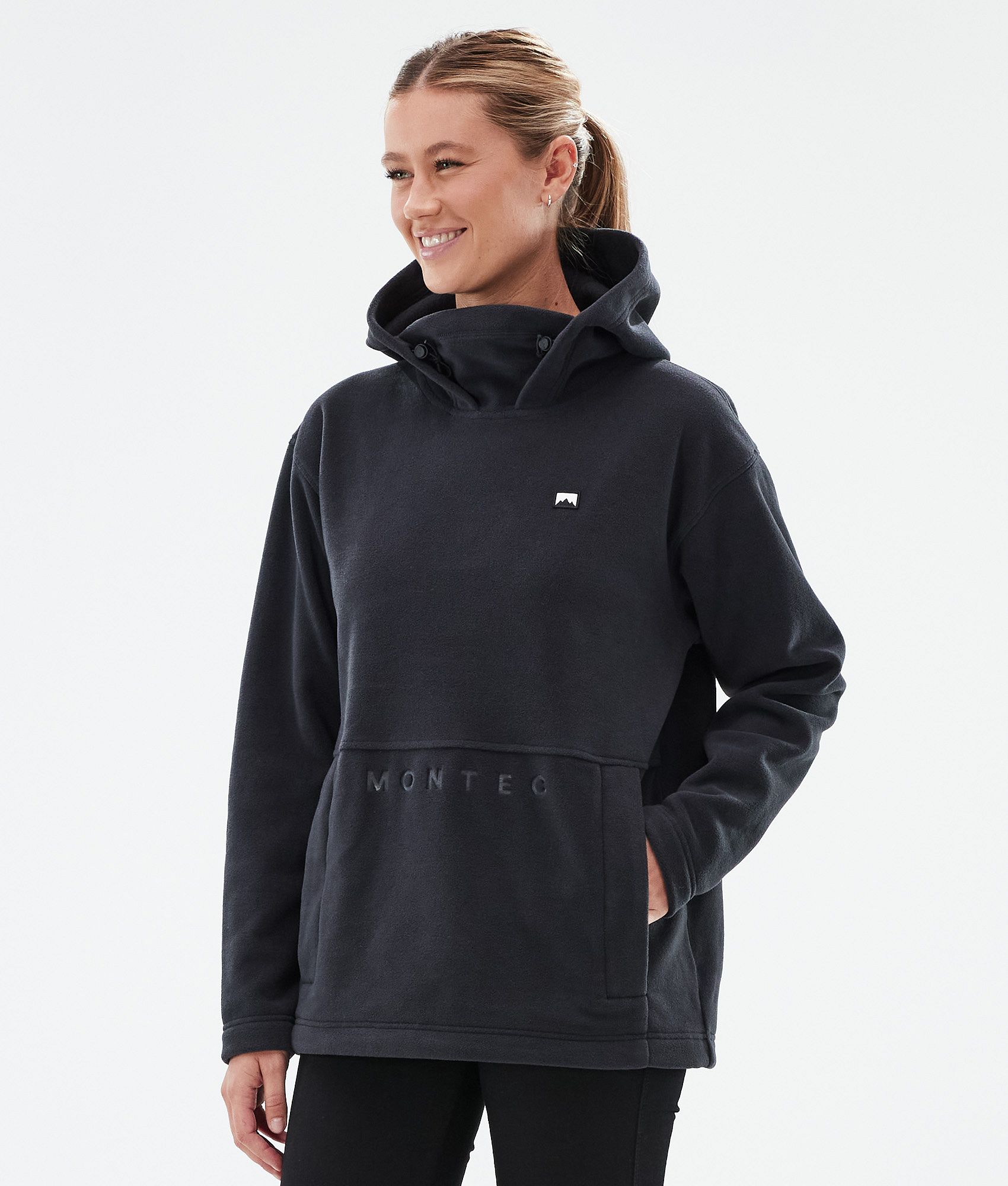 Black hooded fleece jacket women's online