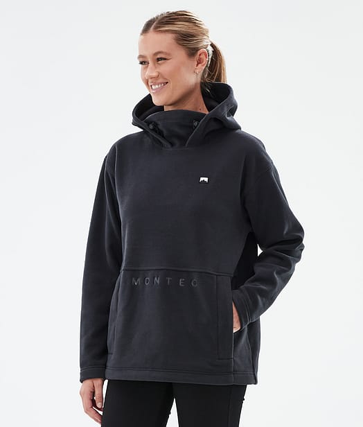 Delta W Fleece-hoodie Dame Black